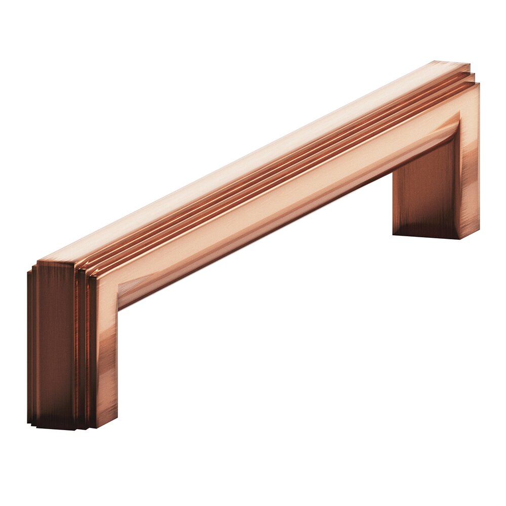 6" Centers Cabinet Pull Hand Finished in Antique Copper