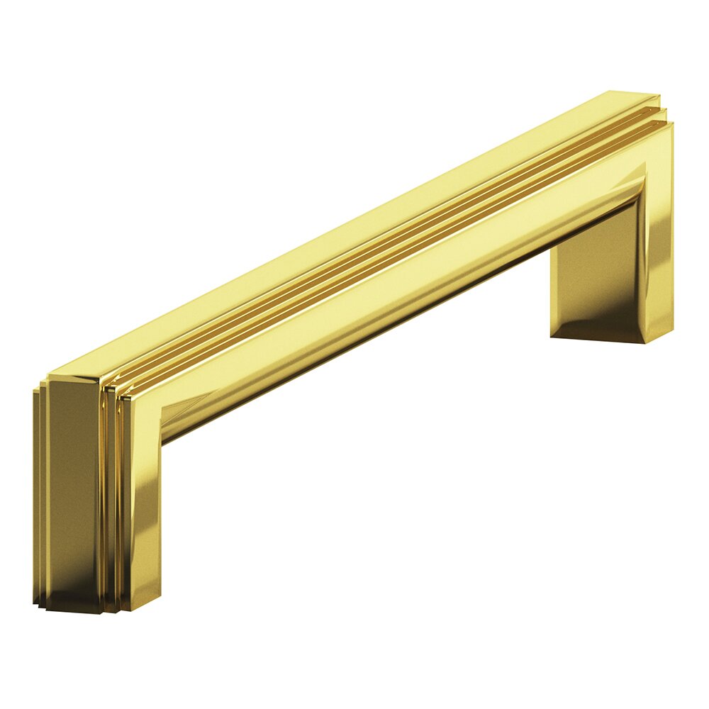 6" Centers Cabinet Pull Hand Finished in French Gold