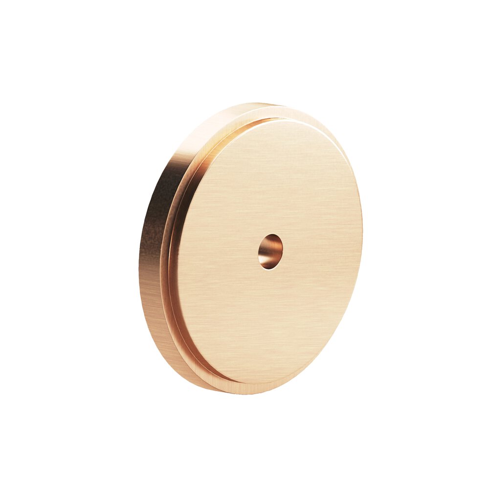 1.25" Diameter Round Stepped Backplate In Satin Bronze