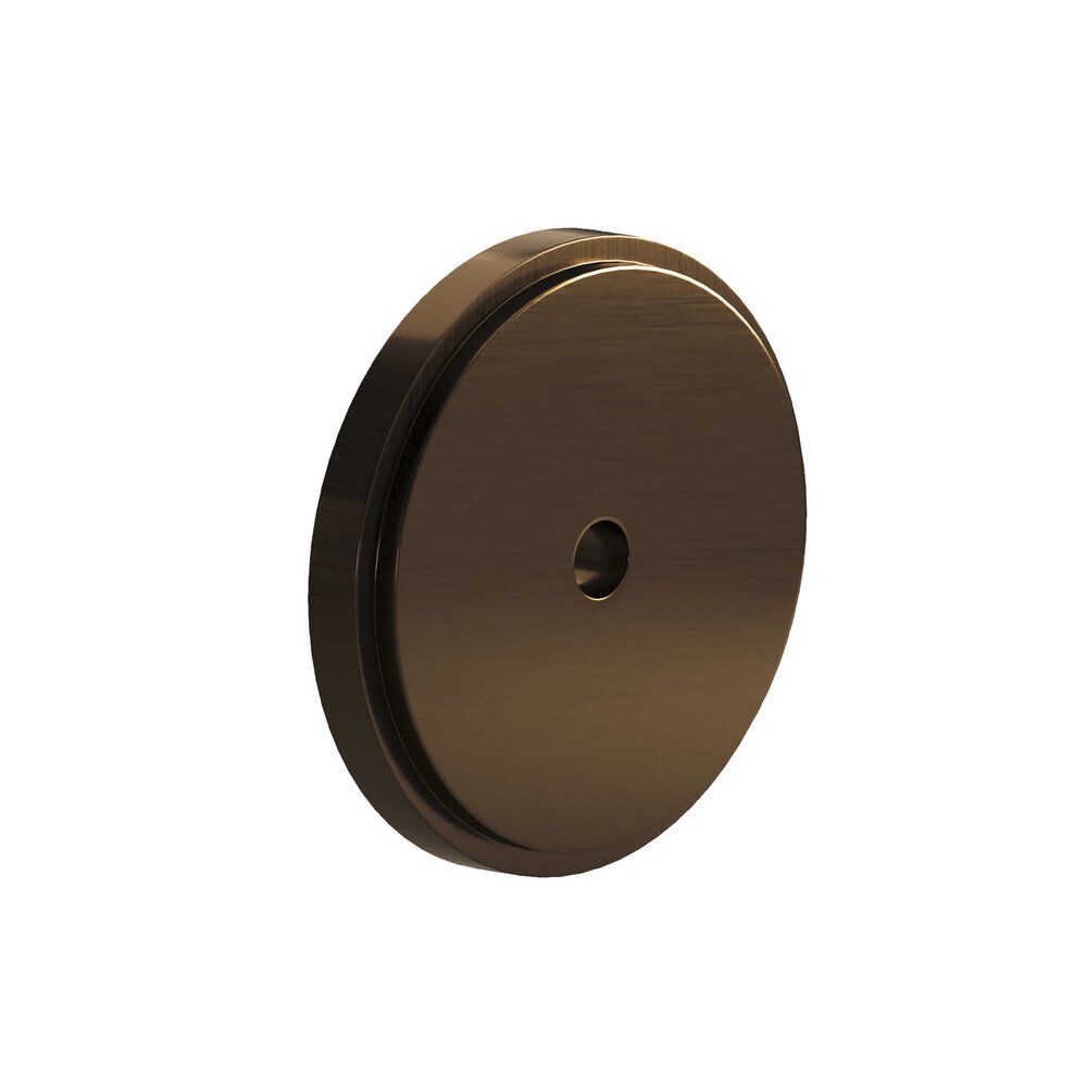 1.25" Diameter Round Stepped Backplate In Oil Rubbed Bronze