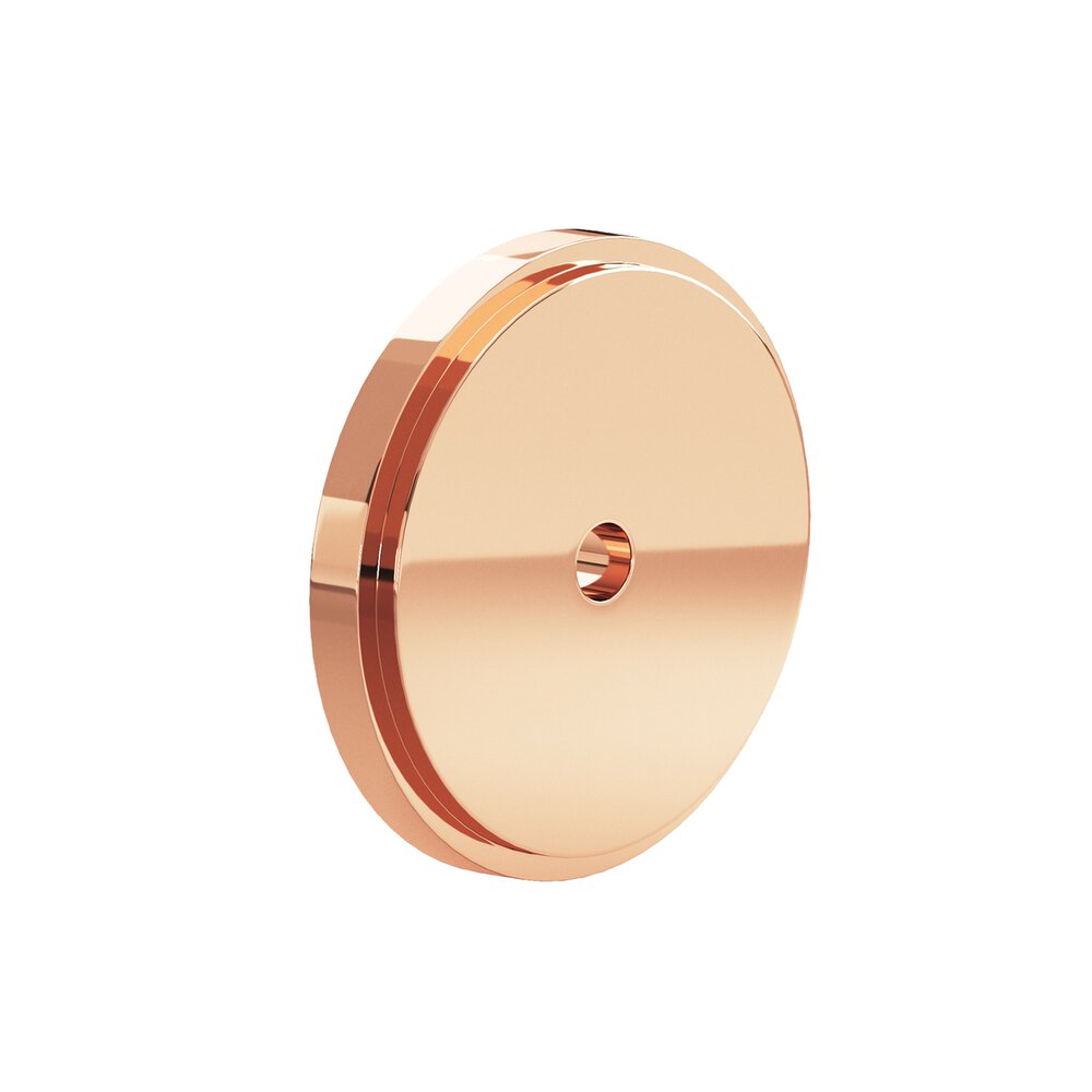 1.25" Diameter Round Stepped Backplate In Polished Copper