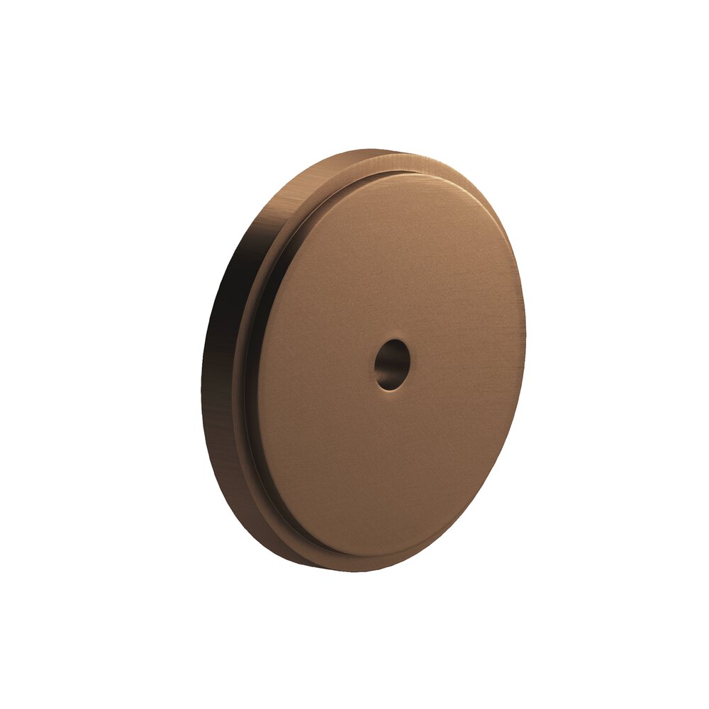 1.25" Diameter Round Stepped Backplate In Matte Oil Rubbed Bronze