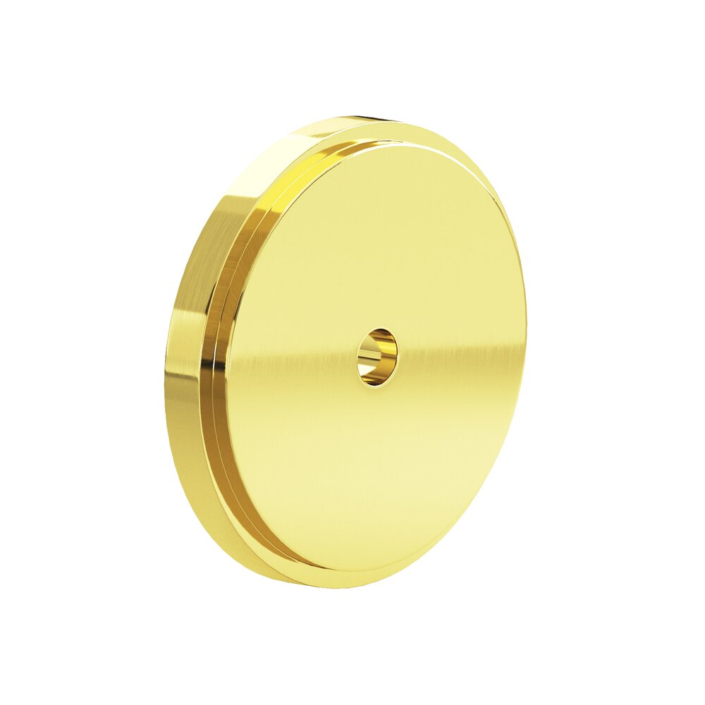 1.5" Diameter Round Stepped Backplate In French Gold