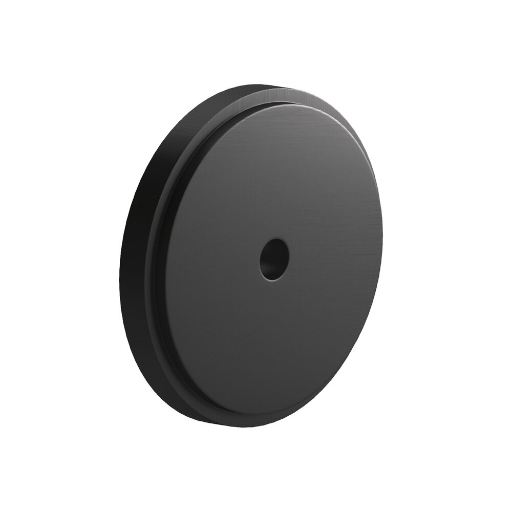 1.5" Diameter Round Stepped Backplate In Matte Satin Black