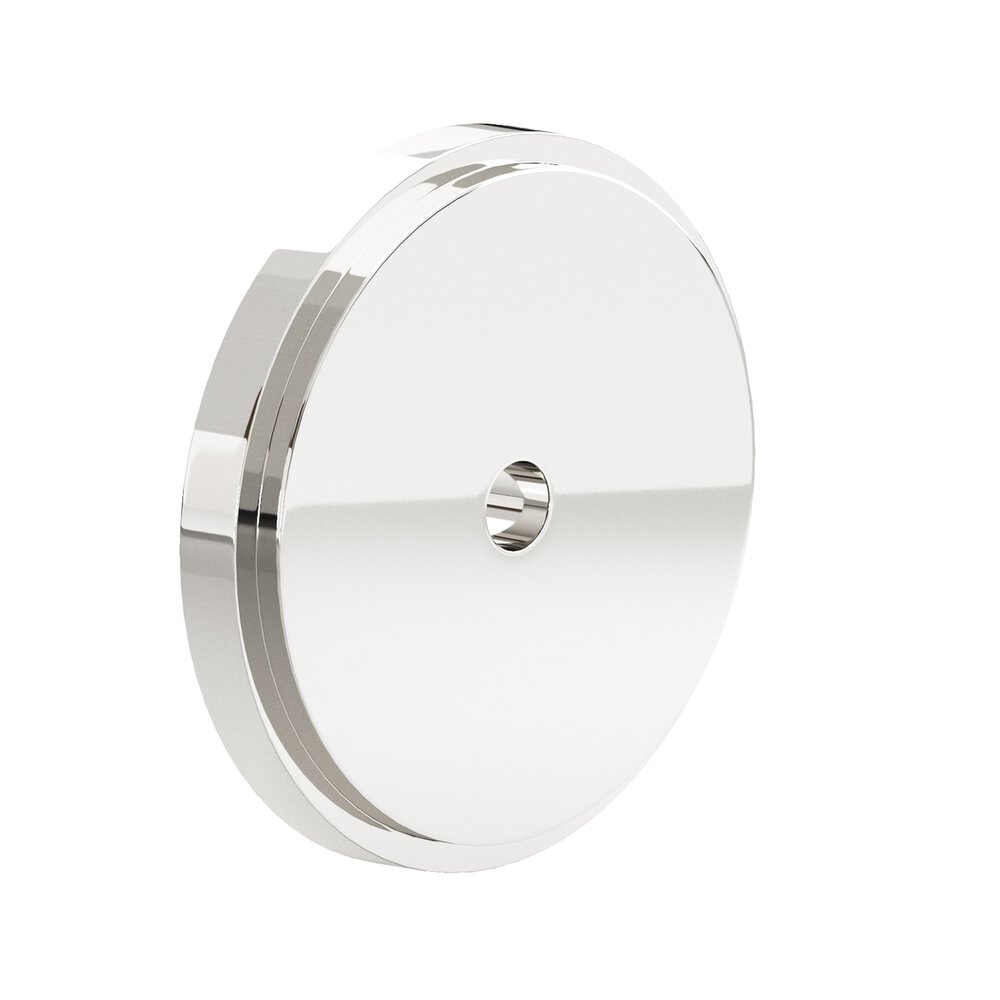 1.75" Diameter Round Stepped Backplate In Polished Nickel