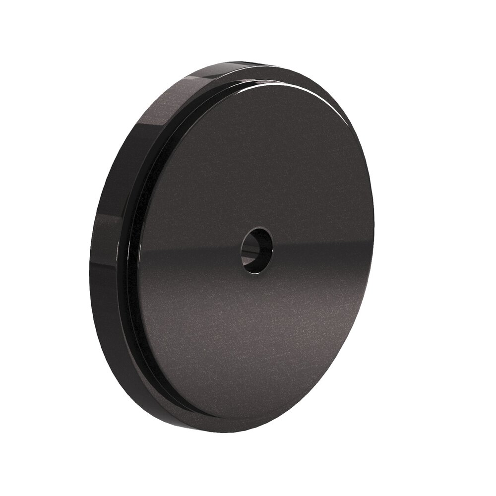1.75" Diameter Round Stepped Backplate In Satin Black