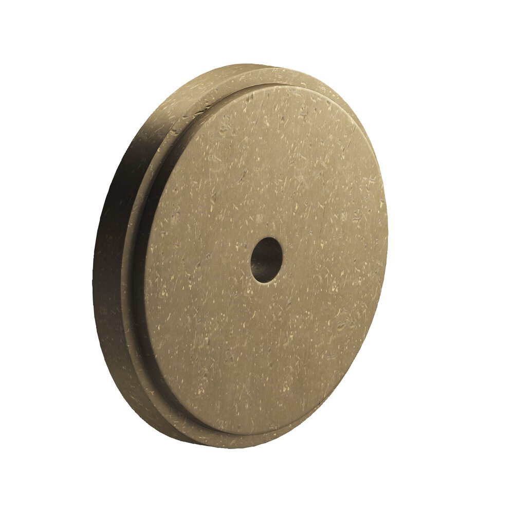 1.75" Diameter Round Stepped Backplate In Distressed Oil Rubbed Bronze