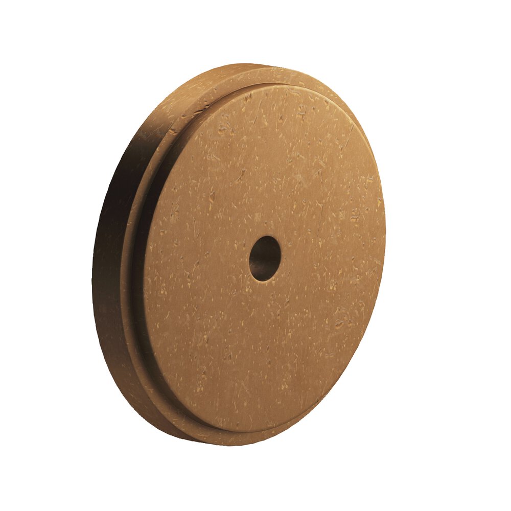 1.75" Diameter Round Stepped Backplate In Distressed Light Statuary Bronze
