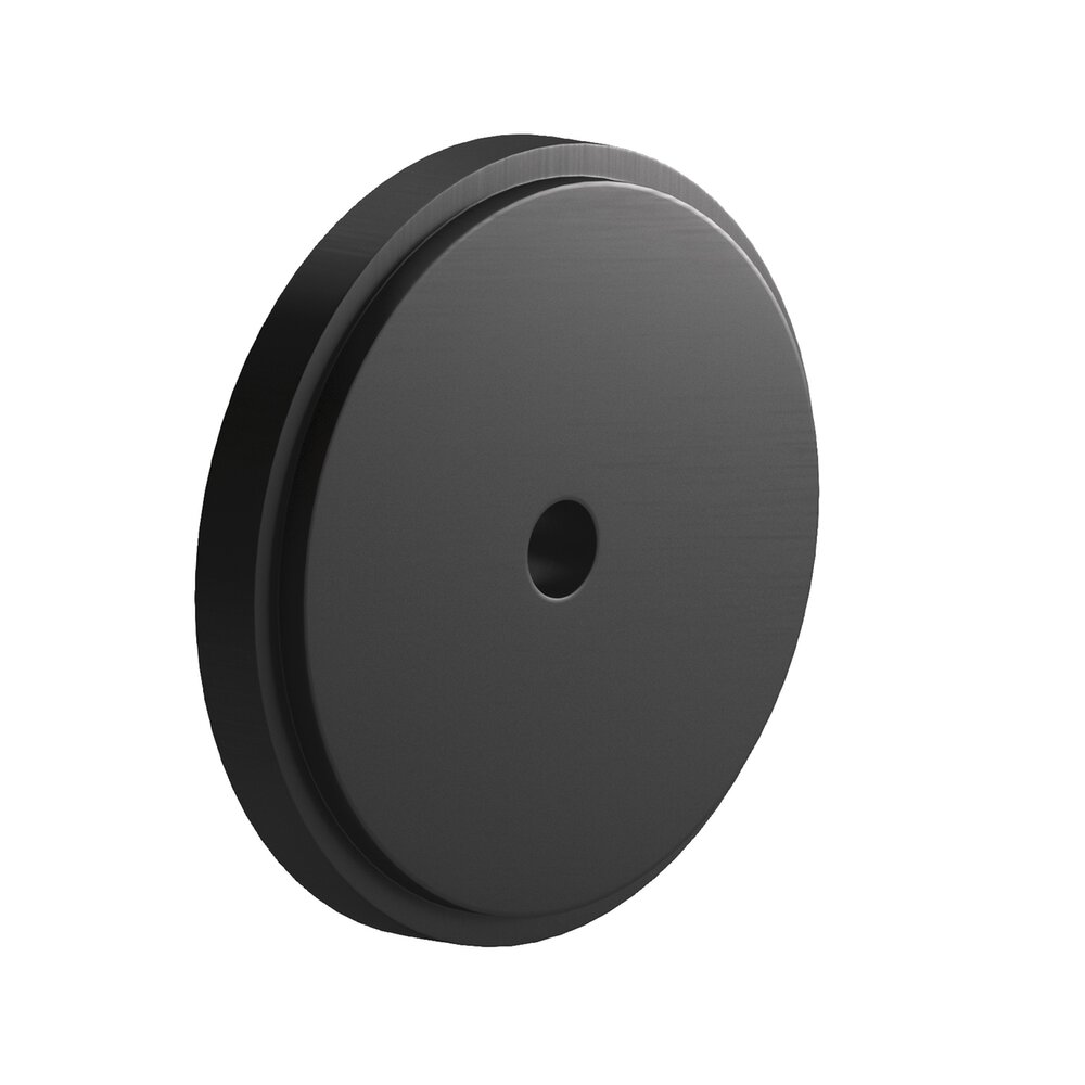 1.75" Diameter Round Stepped Backplate In Matte Satin Black