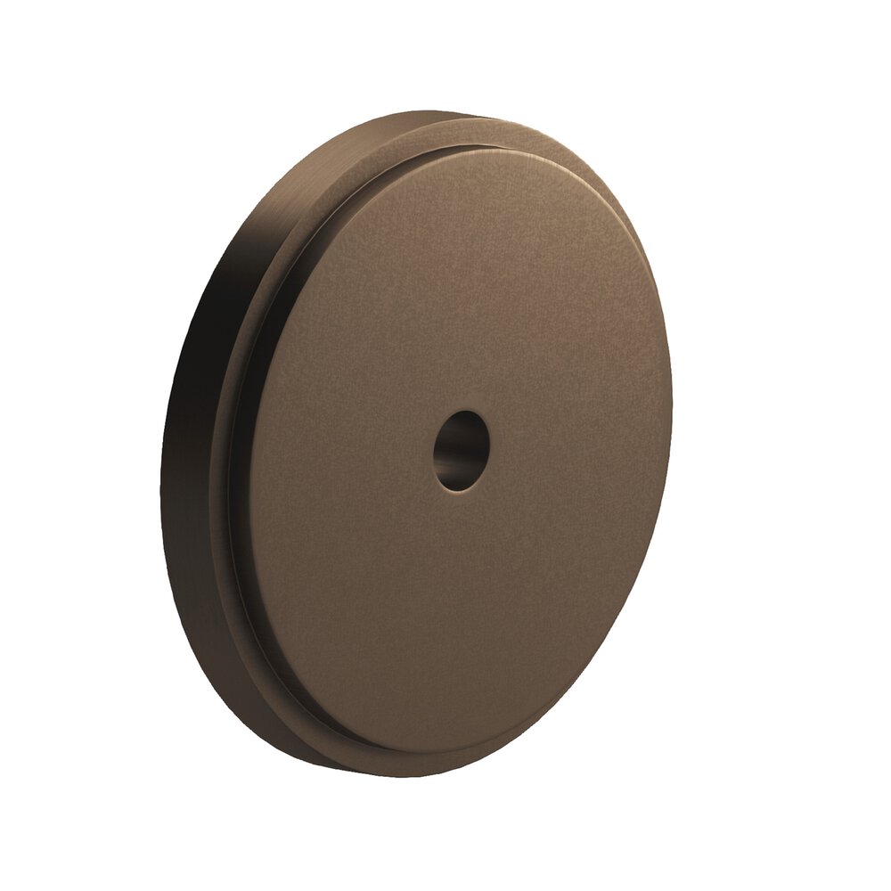 1.75" Diameter Round Stepped Backplate In Heritage Bronze
