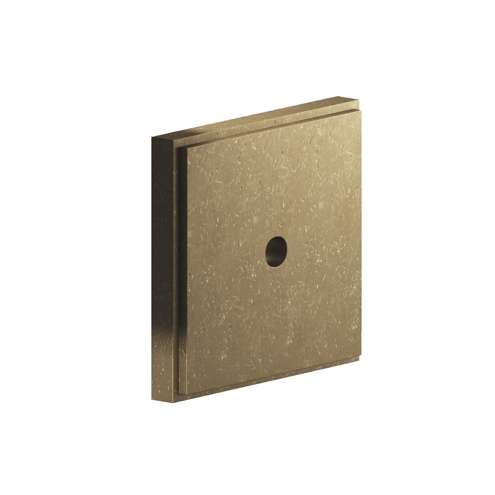 1.25" Square Stepped Backplate In Distressed Oil Rubbed Bronze