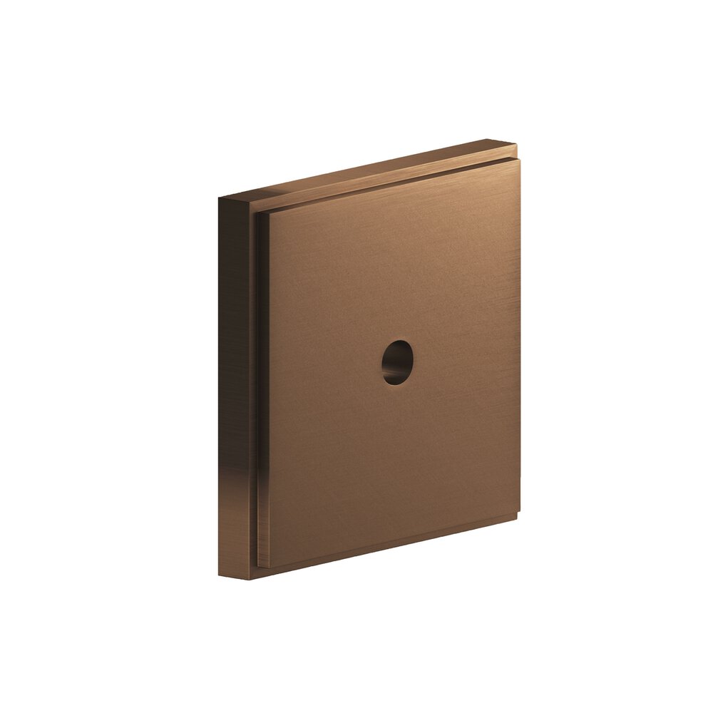 1.25" Square Stepped Backplate In Matte Oil Rubbed Bronze