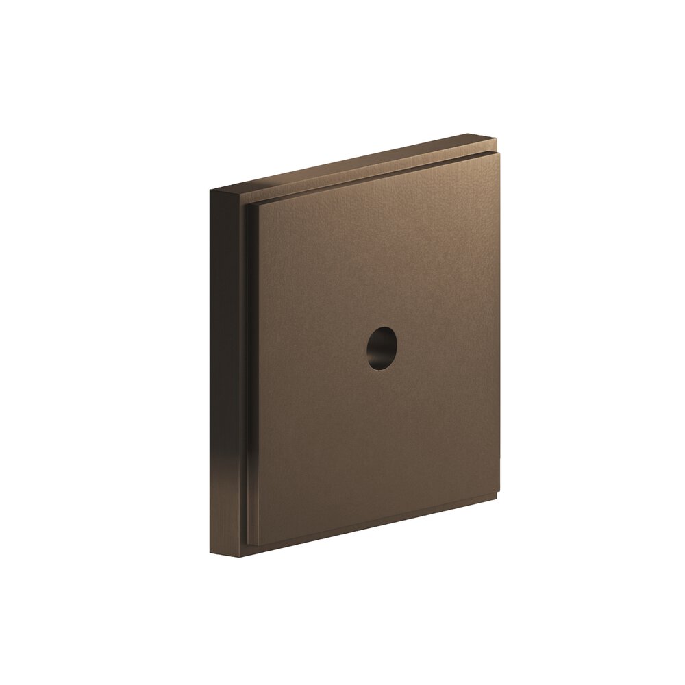 1.25" Square Stepped Backplate In Heritage Bronze
