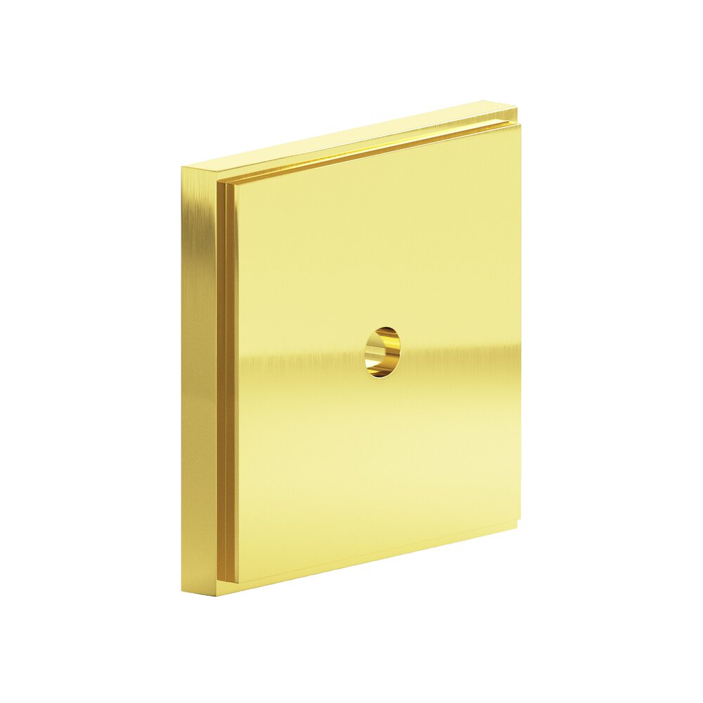 1.5" Square Stepped Backplate In French Gold