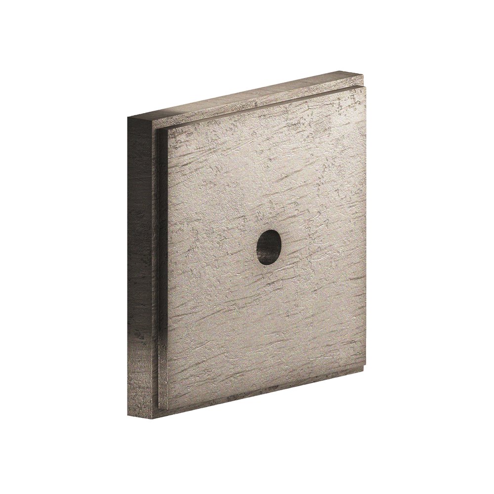 1.5" Square Stepped Backplate In Distressed Pewter