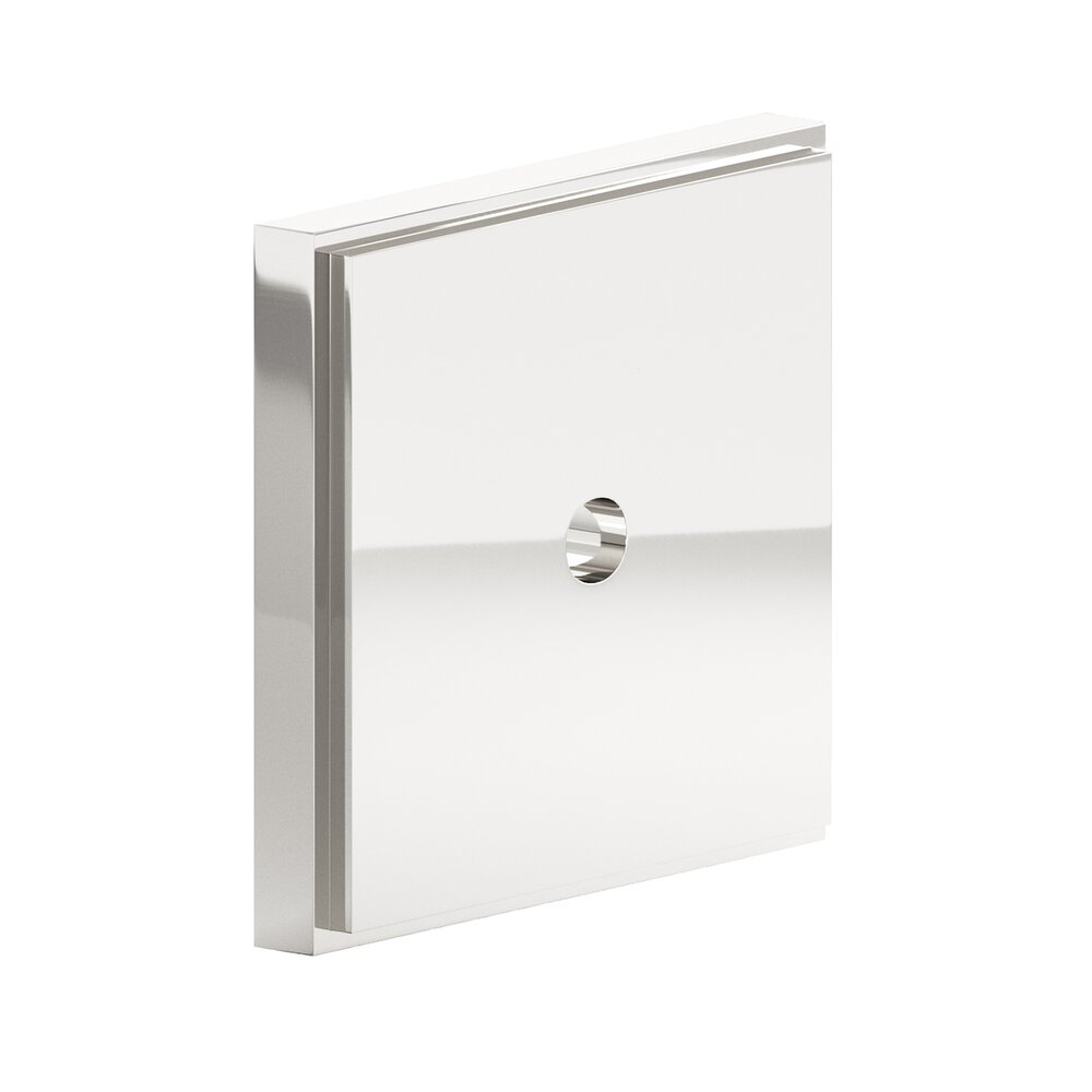 1.75" Square Stepped Backplate In Polished Nickel
