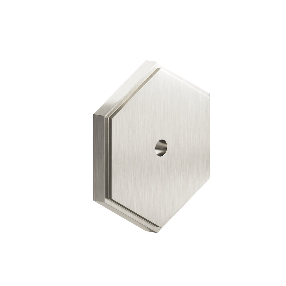 1.25" Hexagonal Stepped Backplate In Nickel Stainless