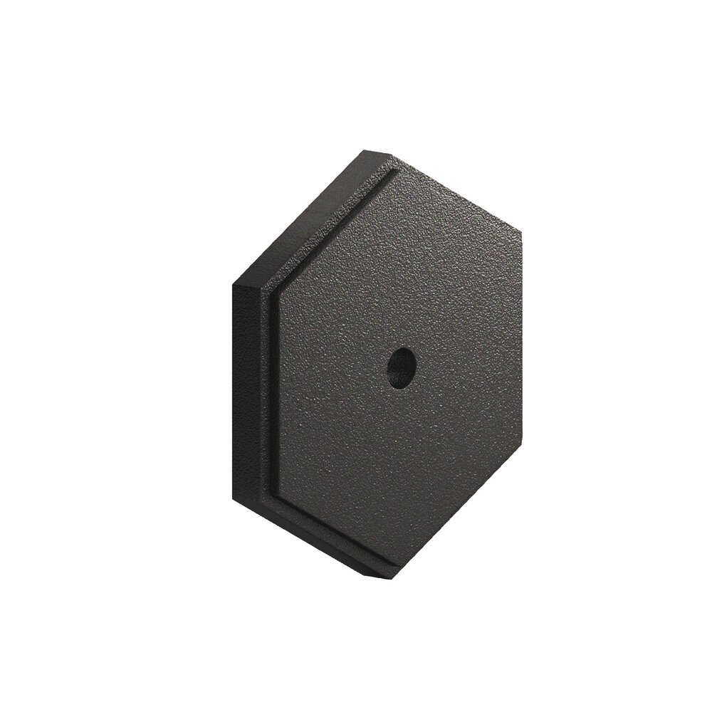 1.25" Hexagonal Stepped Backplate In Frost Black™