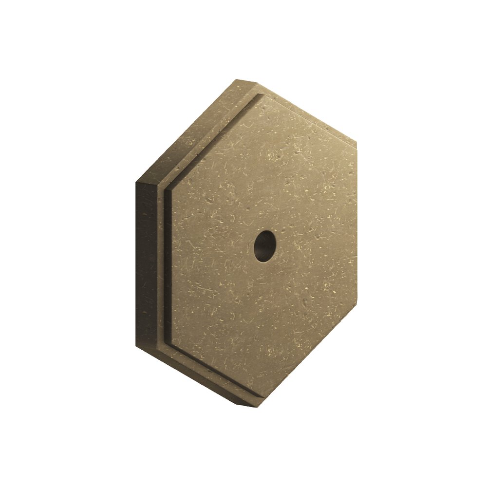 1.5" Hexagonal Stepped Backplate In Distressed Oil Rubbed Bronze