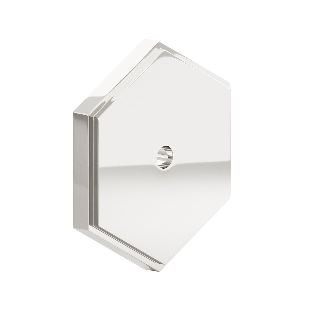 1.75" Hexagonal Stepped Backplate In Polished Nickel