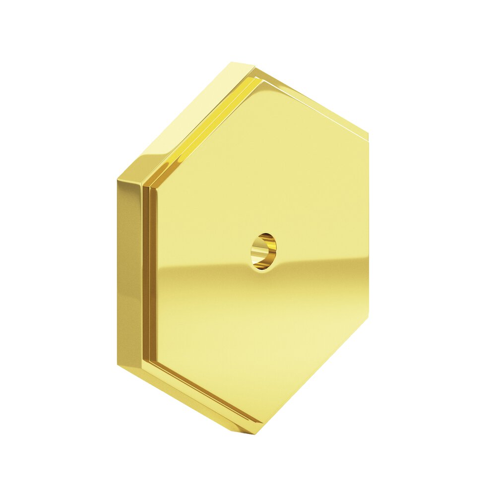 1.75" Hexagonal Stepped Backplate In French Gold