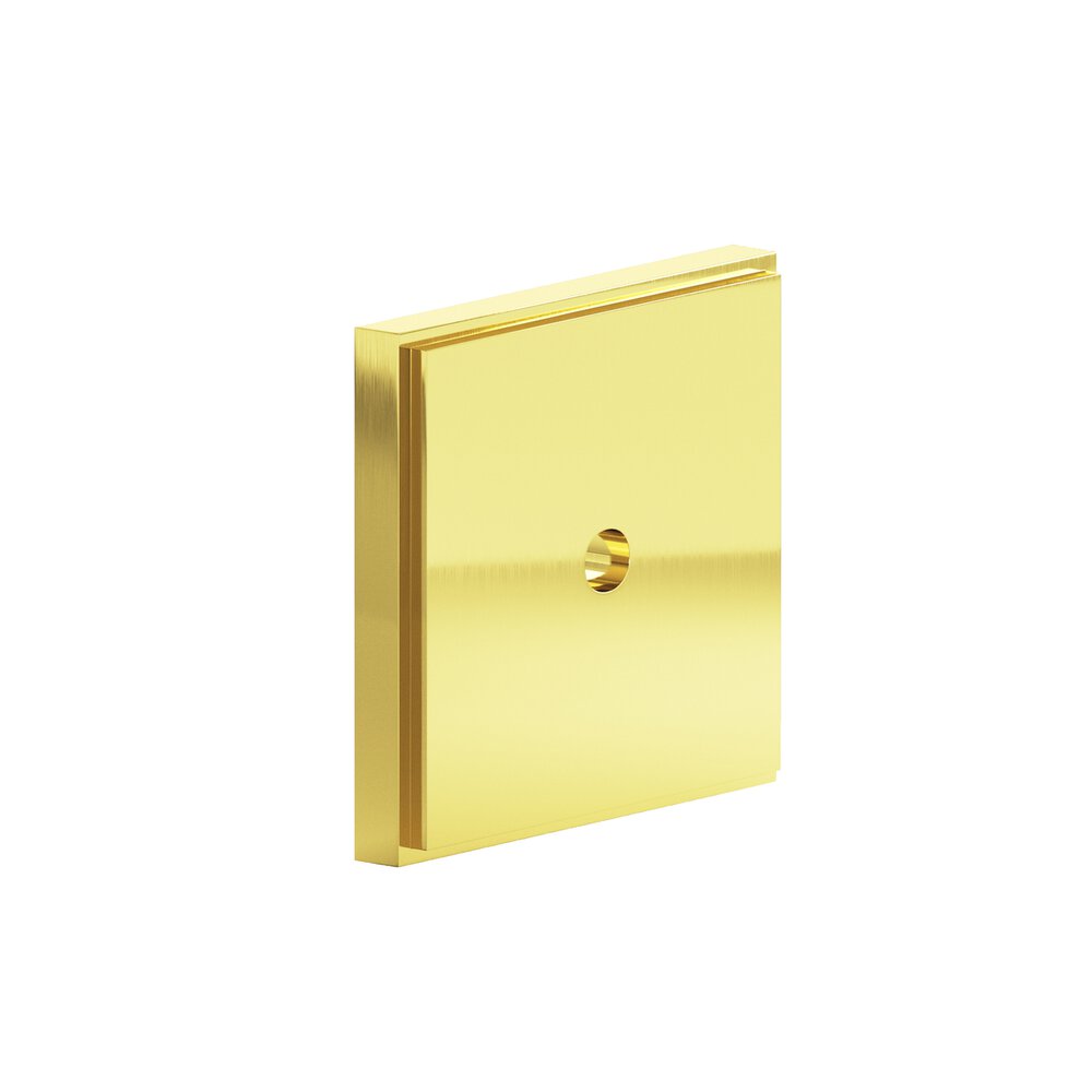 1" Square Stepped Backplate In French Gold