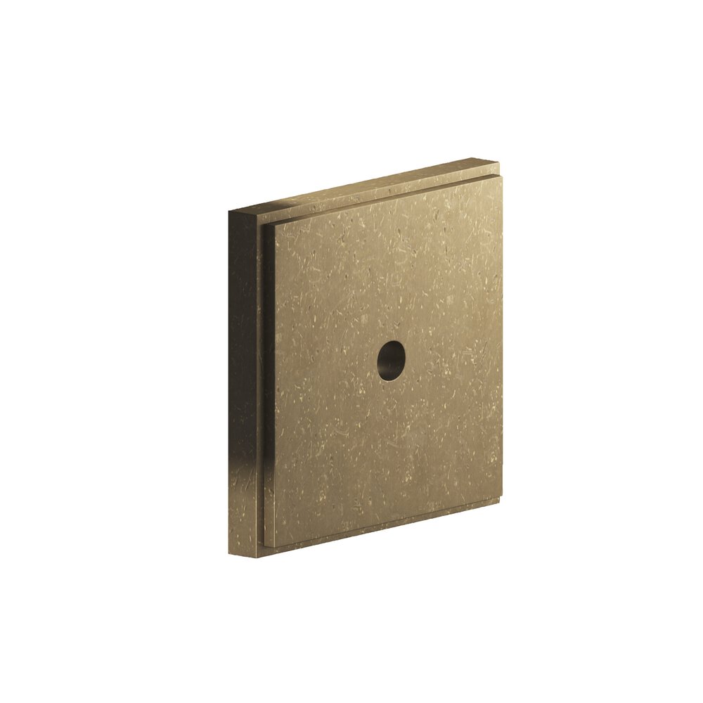 1" Square Stepped Backplate In Distressed Oil Rubbed Bronze