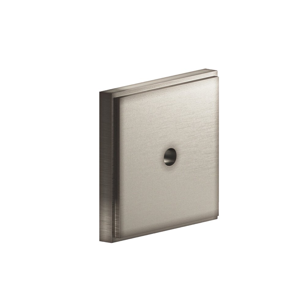 1" Square Stepped Backplate In Matte Pewter