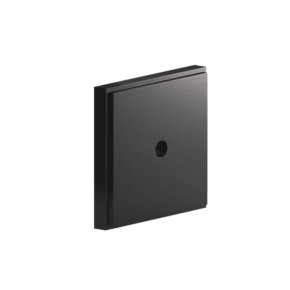 1" Square Stepped Backplate In Matte Satin Black
