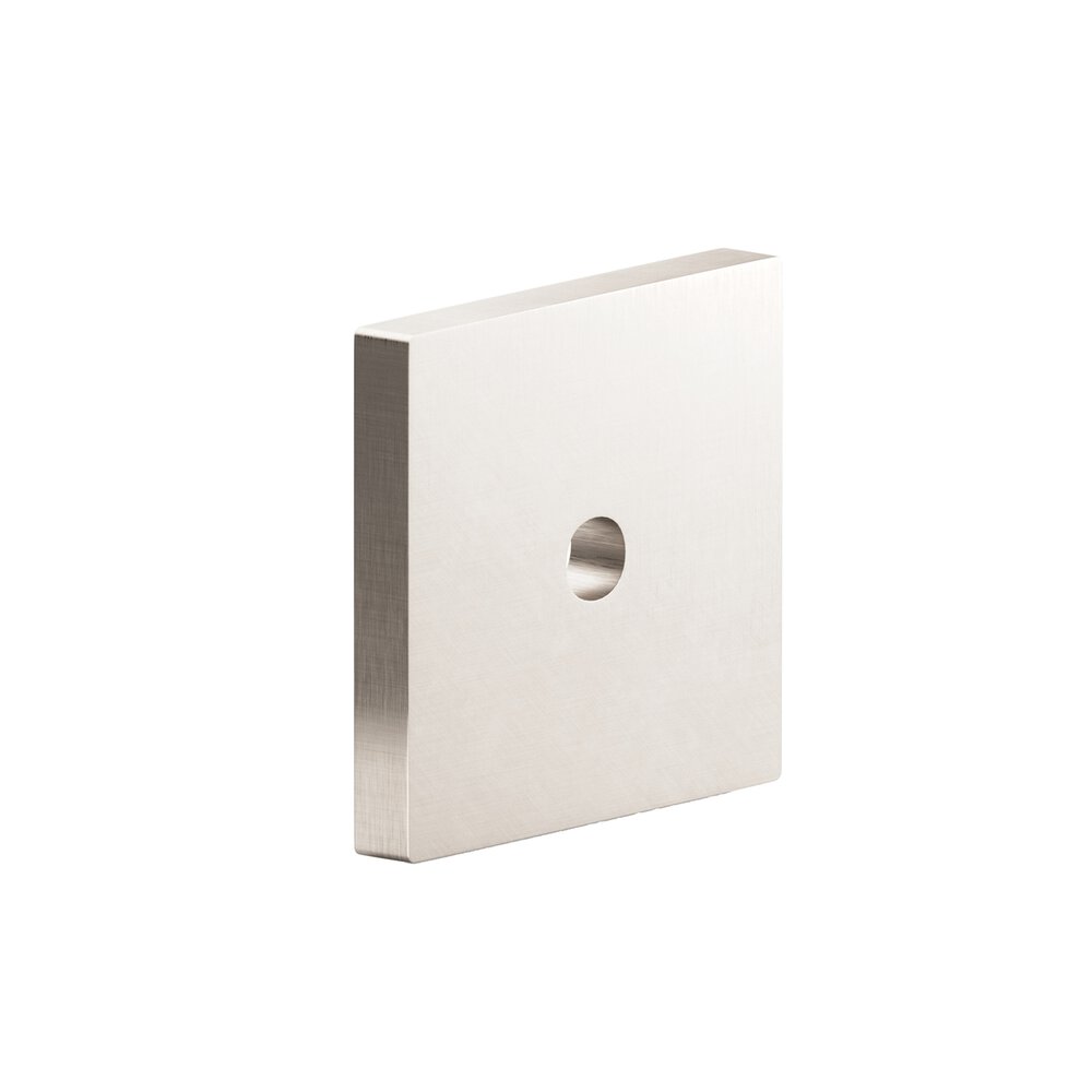 1" Square Backplate In Matte Satin Nickel