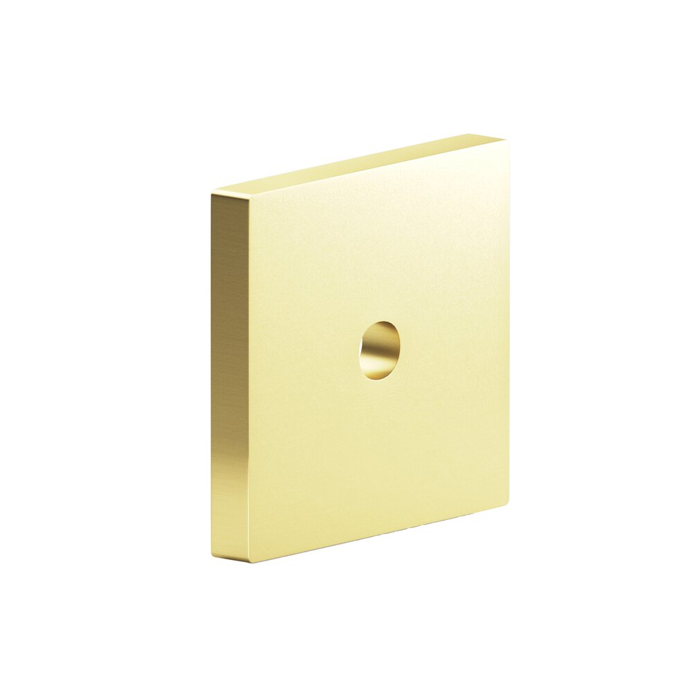 1.25" Square Backplate In Matte Satin Brass