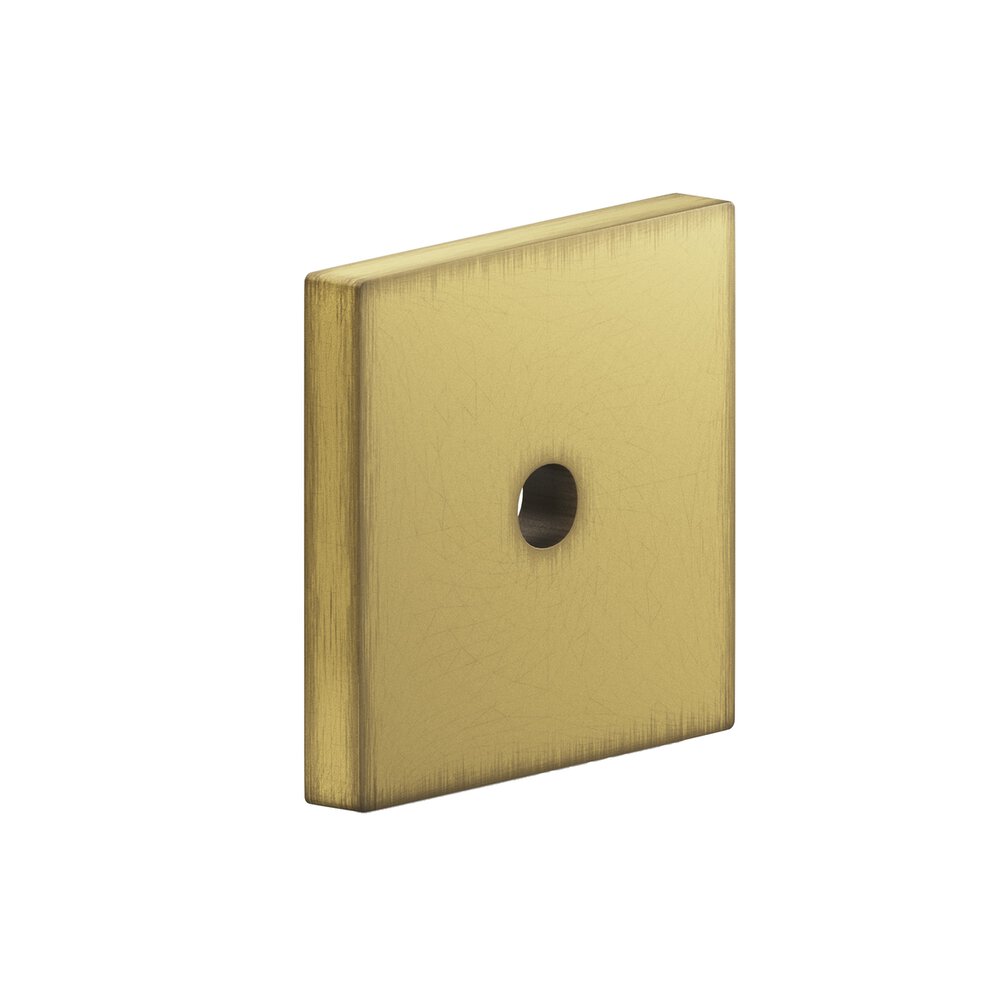 1.25" Square Backplate In Matte Antique Satin Brass