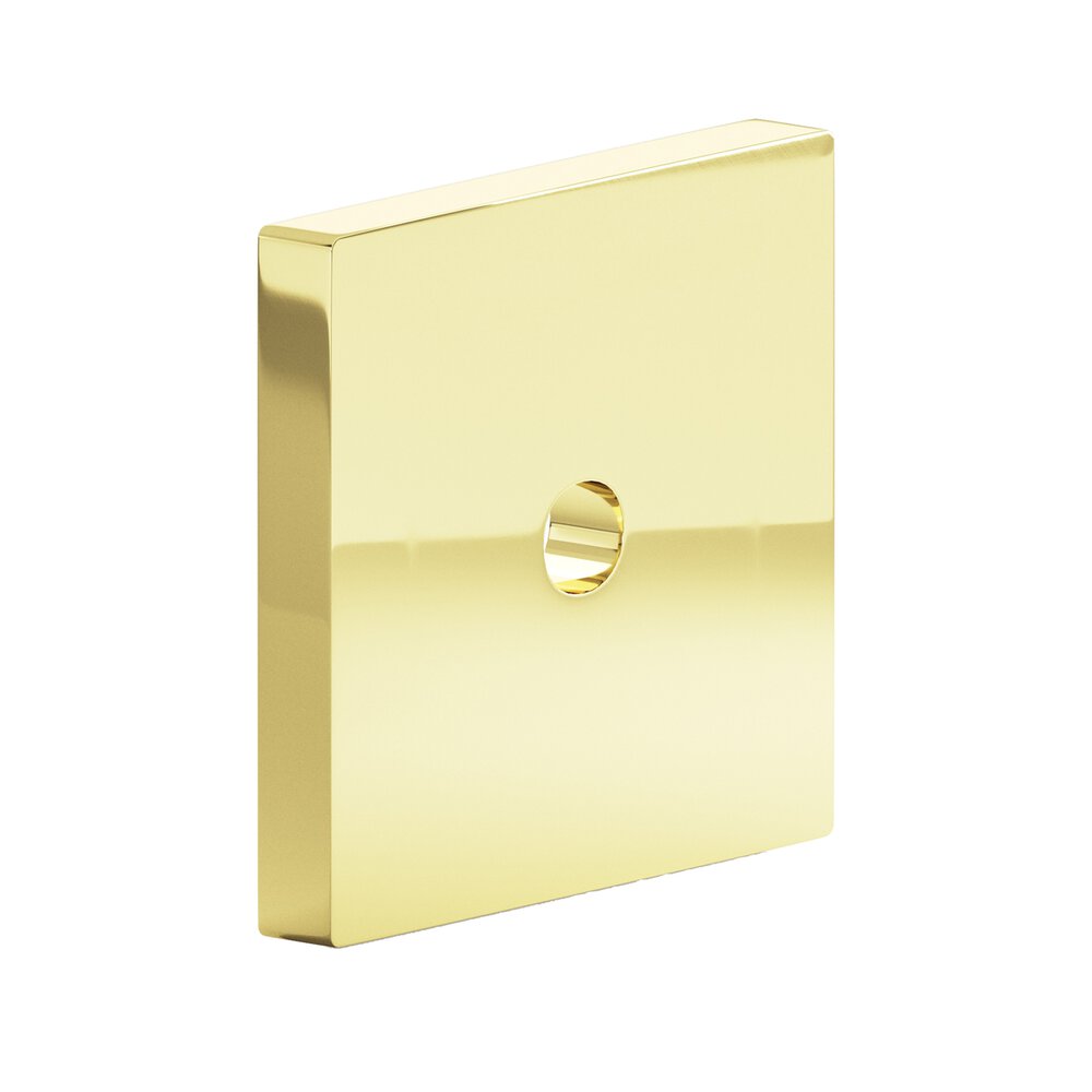 1.75" Square Backplate In Polished Brass