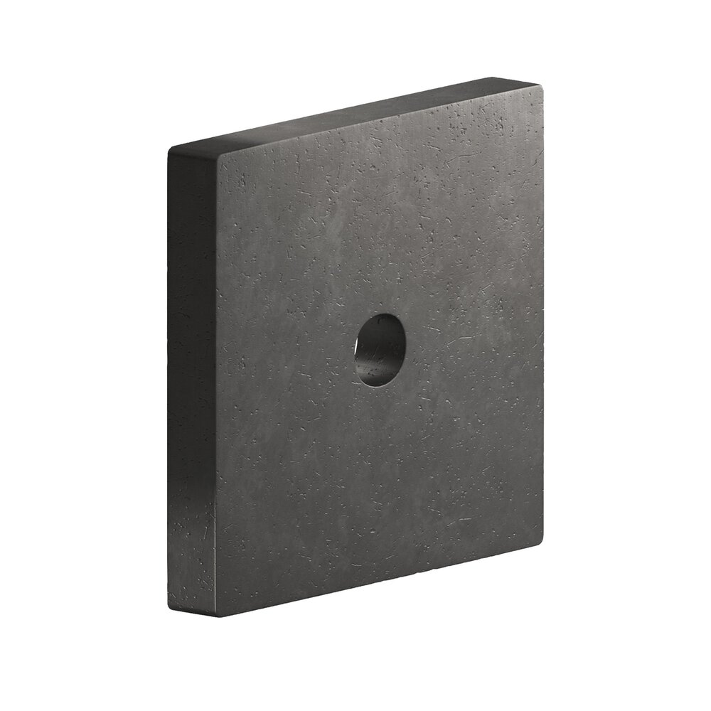1.75" Square Backplate In Distressed Satin Black