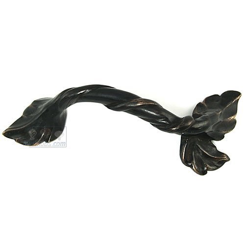 3 3/4" Centers Double Leaf and Vine Pull Right in Dark Bronze
