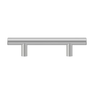 Stainless Steel 3" Centers European Bar Pull in Brushed Stainless Steel
