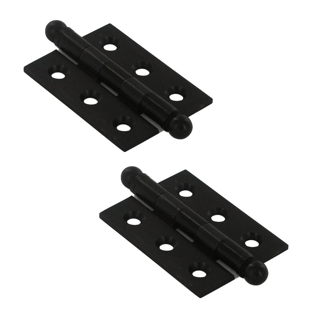 Solid Brass 2" x 1 1/2" Mortise Cabinet Hinge with Ball Tips (Sold as a Pair) in Oil Rubbed Bronze