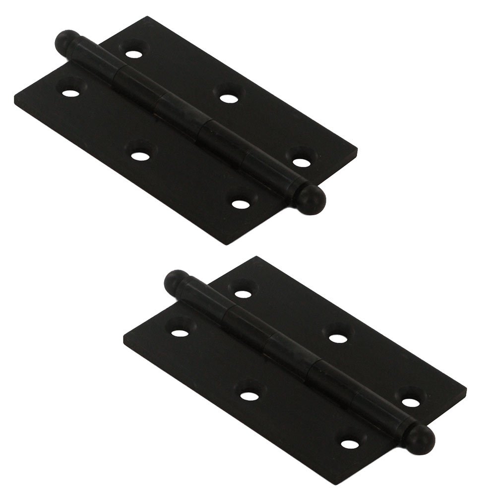 Solid Brass 3" x 2" Mortise Cabinet Hinge with Ball Tips (Sold as a Pair) in Oil Rubbed Bronze