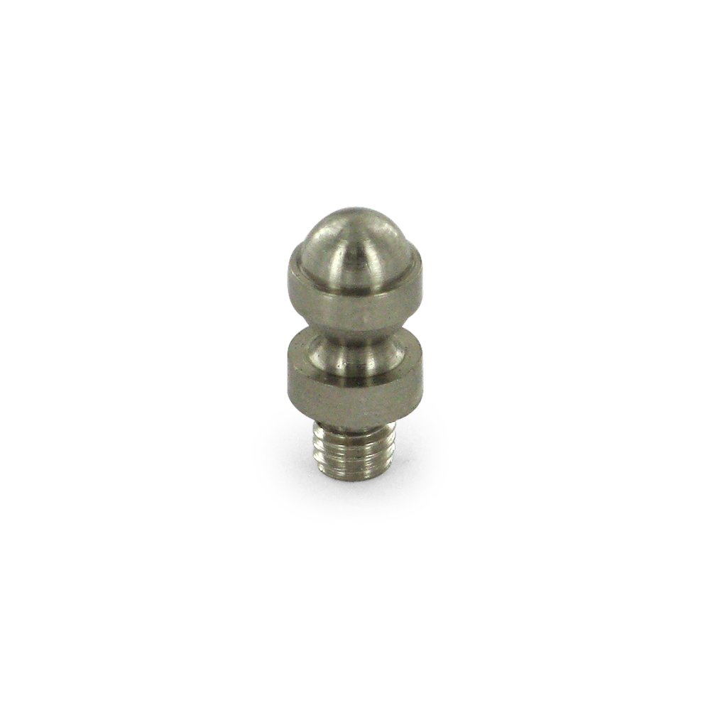 Solid Brass Acorn Tip Cabinet Hinge Finial (Sold Individually) in Brushed Nickel