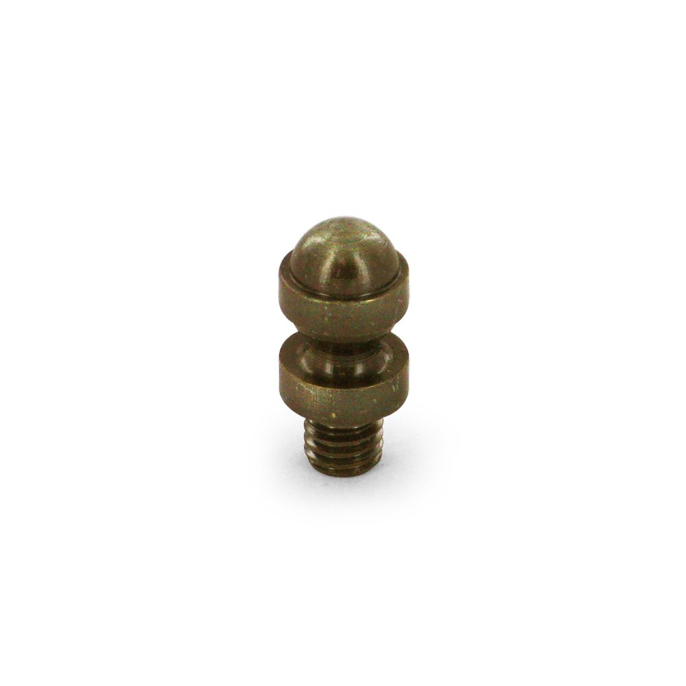 Solid Brass Acorn Tip Cabinet Hinge Finial (Sold Individually) in Antique Brass