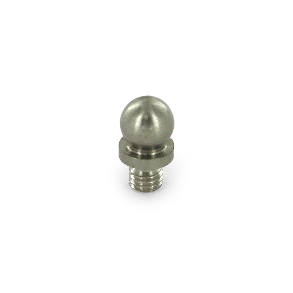 Solid Brass Ball Tip Cabinet Hinge Finial (Sold Individually) in Brushed Nickel