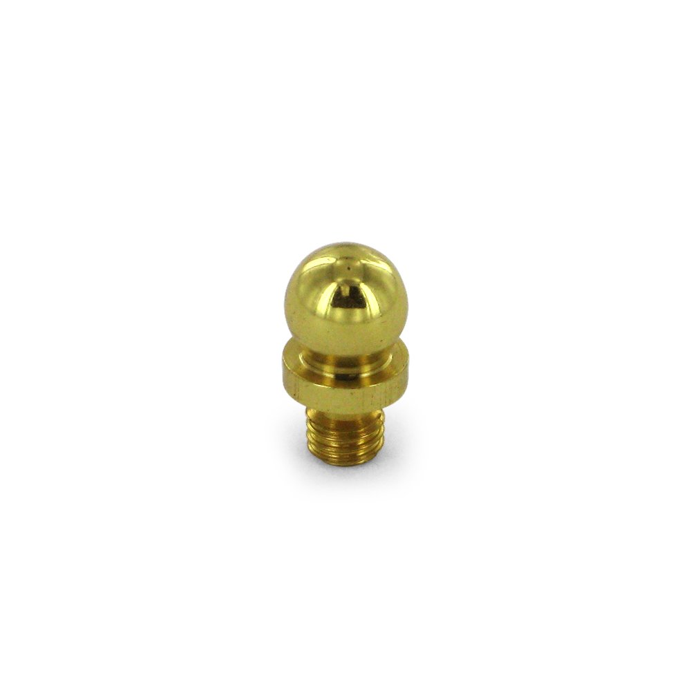 Solid Brass Ball Tip Cabinet Hinge Finial (Sold Individually) in Polished Brass