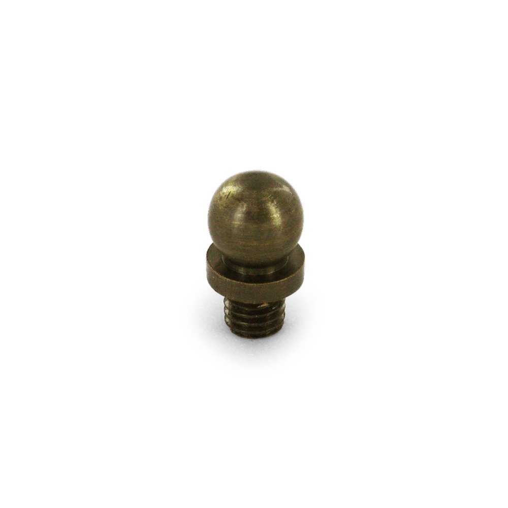 Solid Brass Ball Tip Cabinet Hinge Finial (Sold Individually) in Antique Brass