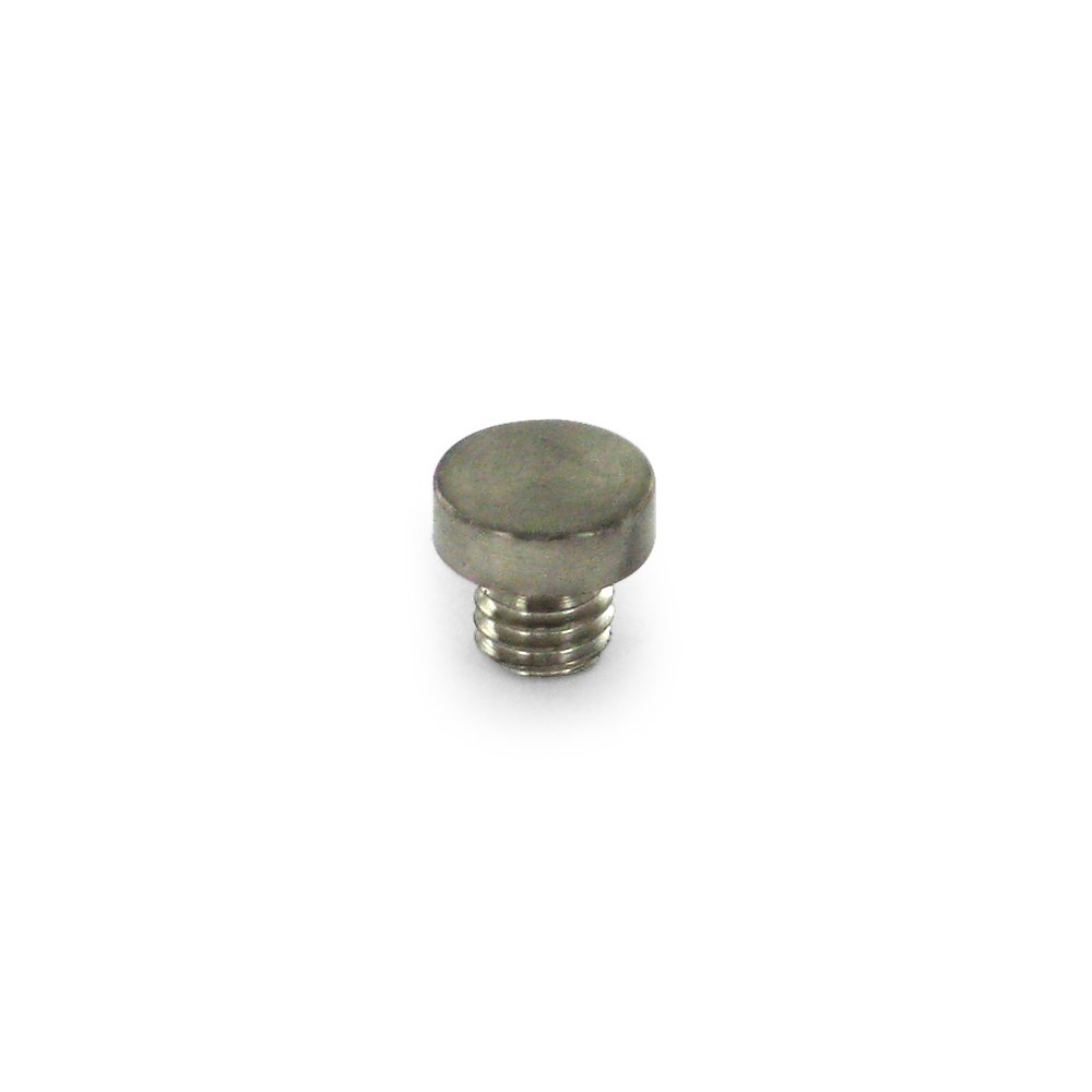 Solid Brass Button Tip Cabinet Hinge Finial (Sold Individually) in Brushed Nickel