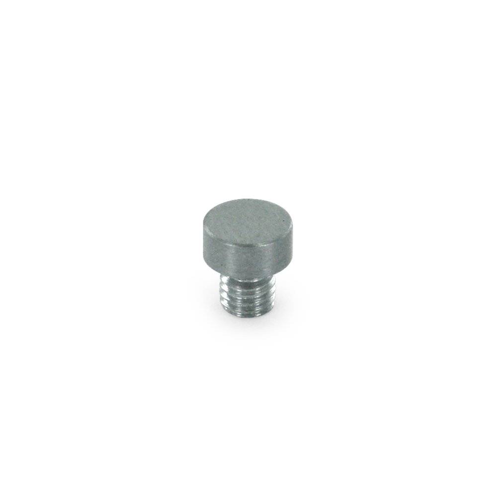 Solid Brass Button Tip Cabinet Hinge Finial (Sold Individually) in Brushed Chrome