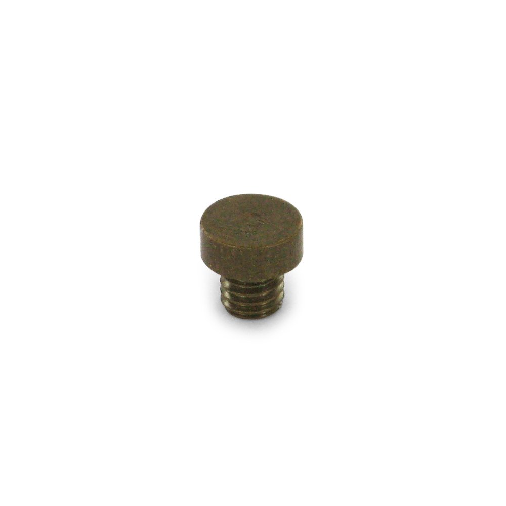 Solid Brass Button Tip Cabinet Hinge Finial (Sold Individually) in Antique Brass