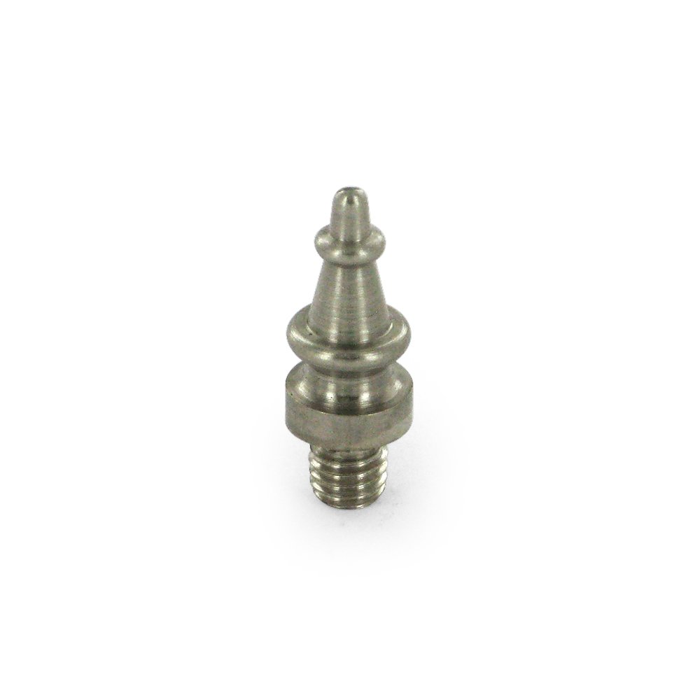 Solid Brass Steeple Tip Cabinet Hinge Finial (Sold Individually) in Brushed Nickel