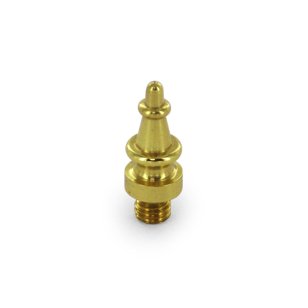 Solid Brass Steeple Tip Cabinet Hinge Finial (Sold Individually) in Polished Brass