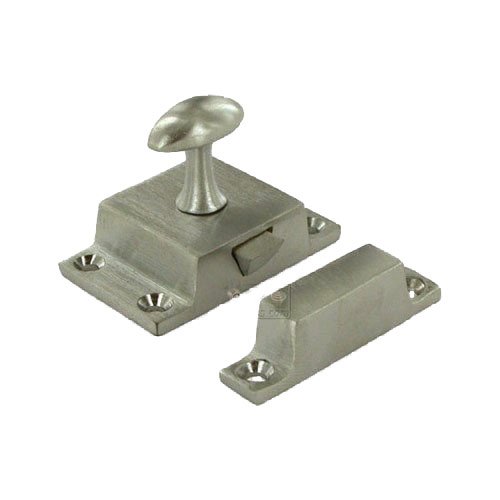 Solid Brass Small Cabinet Lock in Brushed Nickel