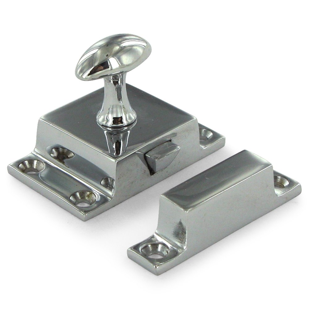 Solid Brass Small Cabinet Lock in Polished Chrome